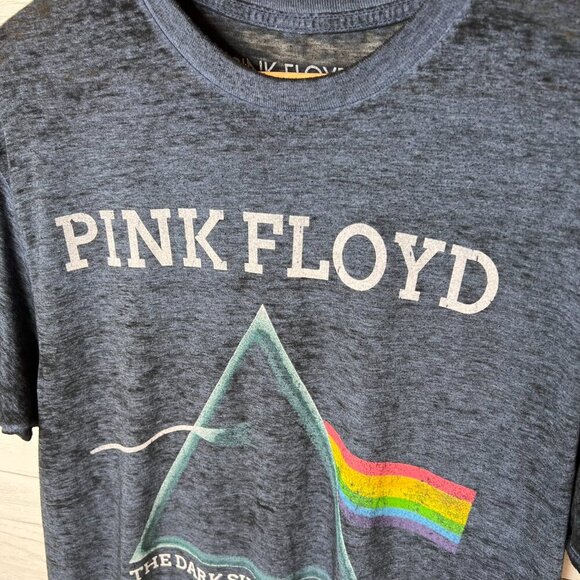 Pink Floyd T-Shirt Mens Size Large The Dark Side of the Moon Navy Band Music - Picture 8 of 15